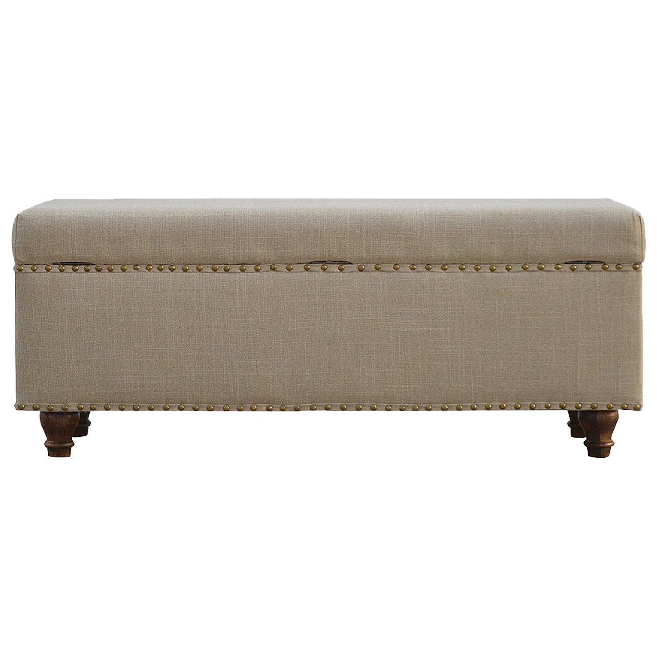 Studded Linen Lid-up Bench - Image 9