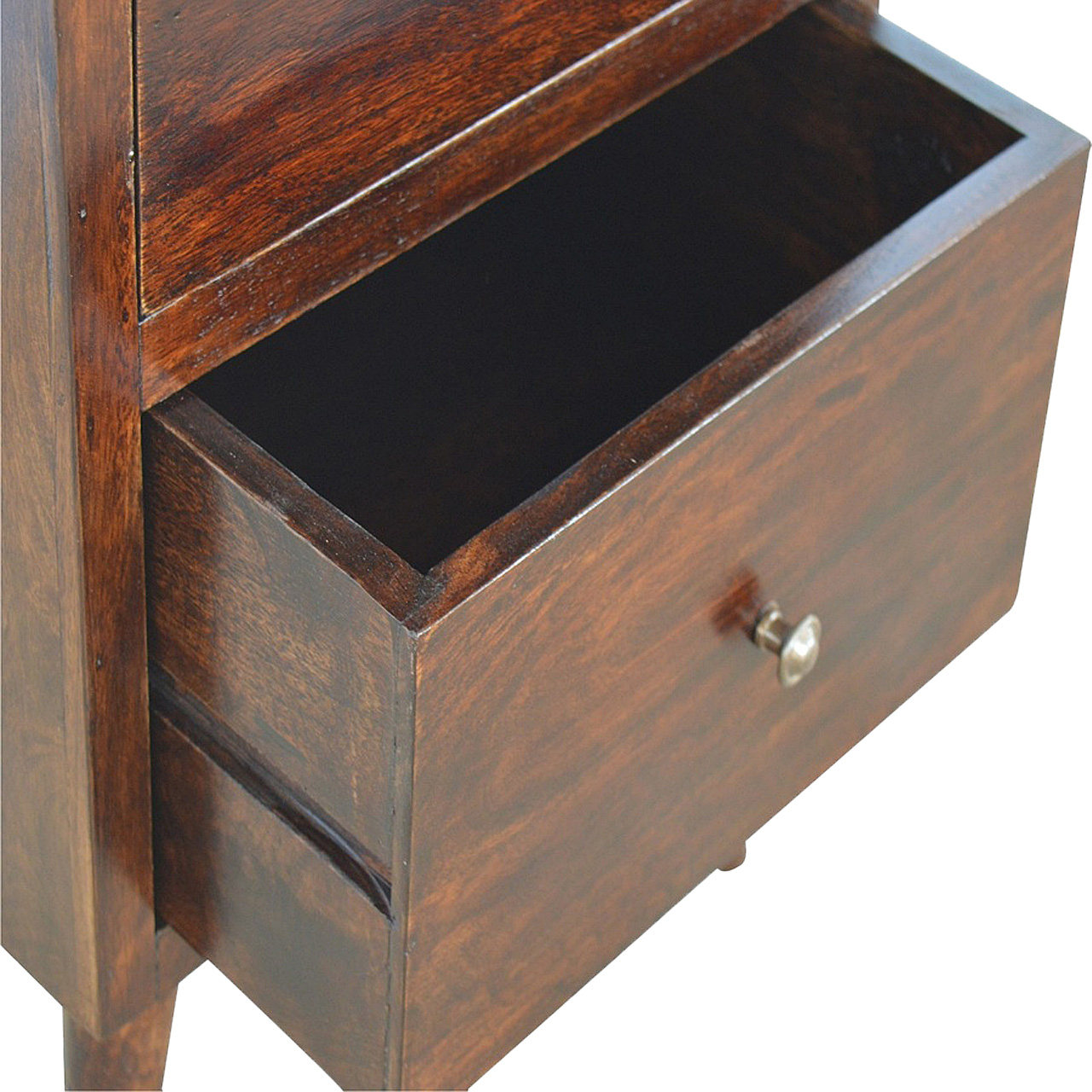 Walnut 2 Drawer Nordic Bedside - Image 7