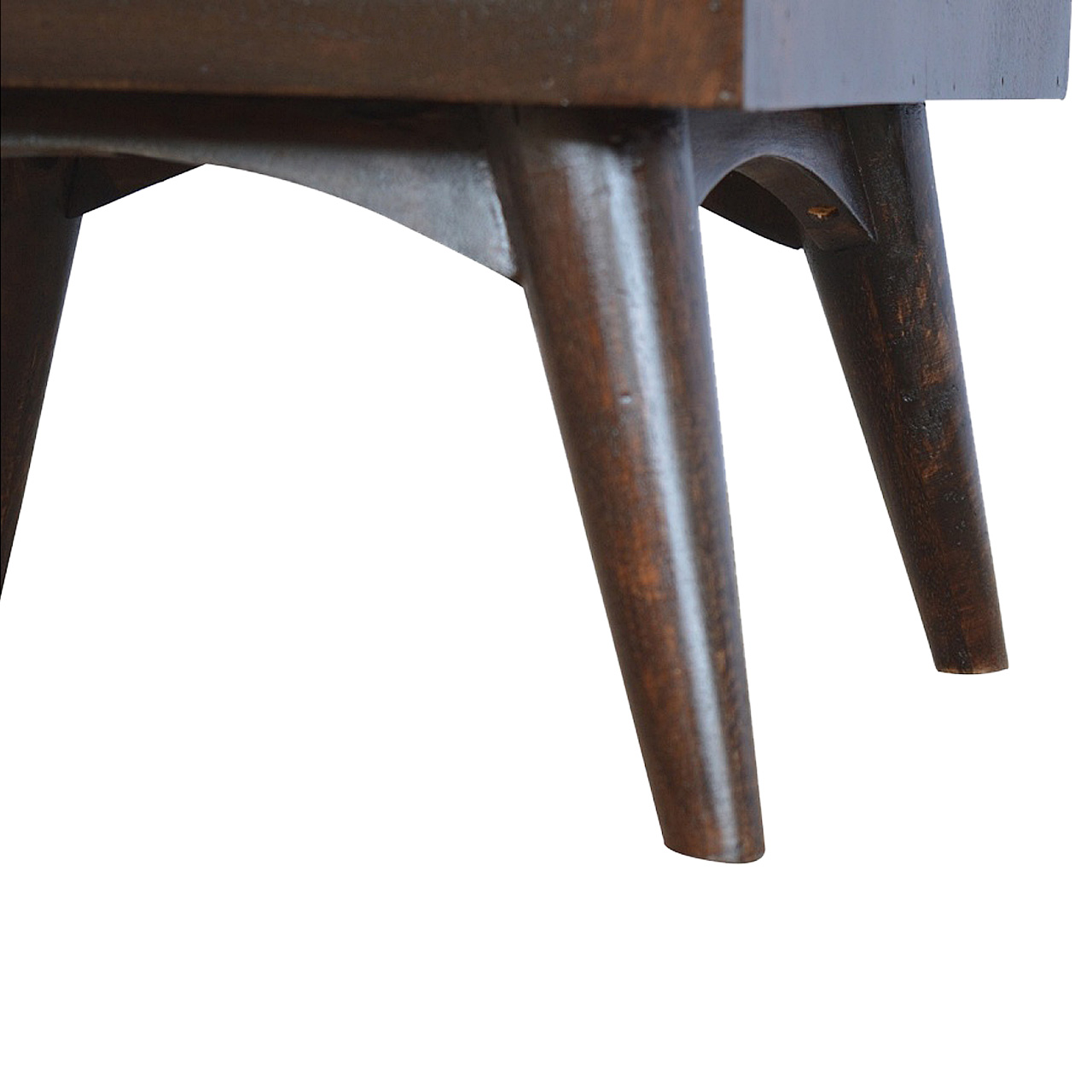 Walnut 2 Drawer Nordic Bedside - Image 6