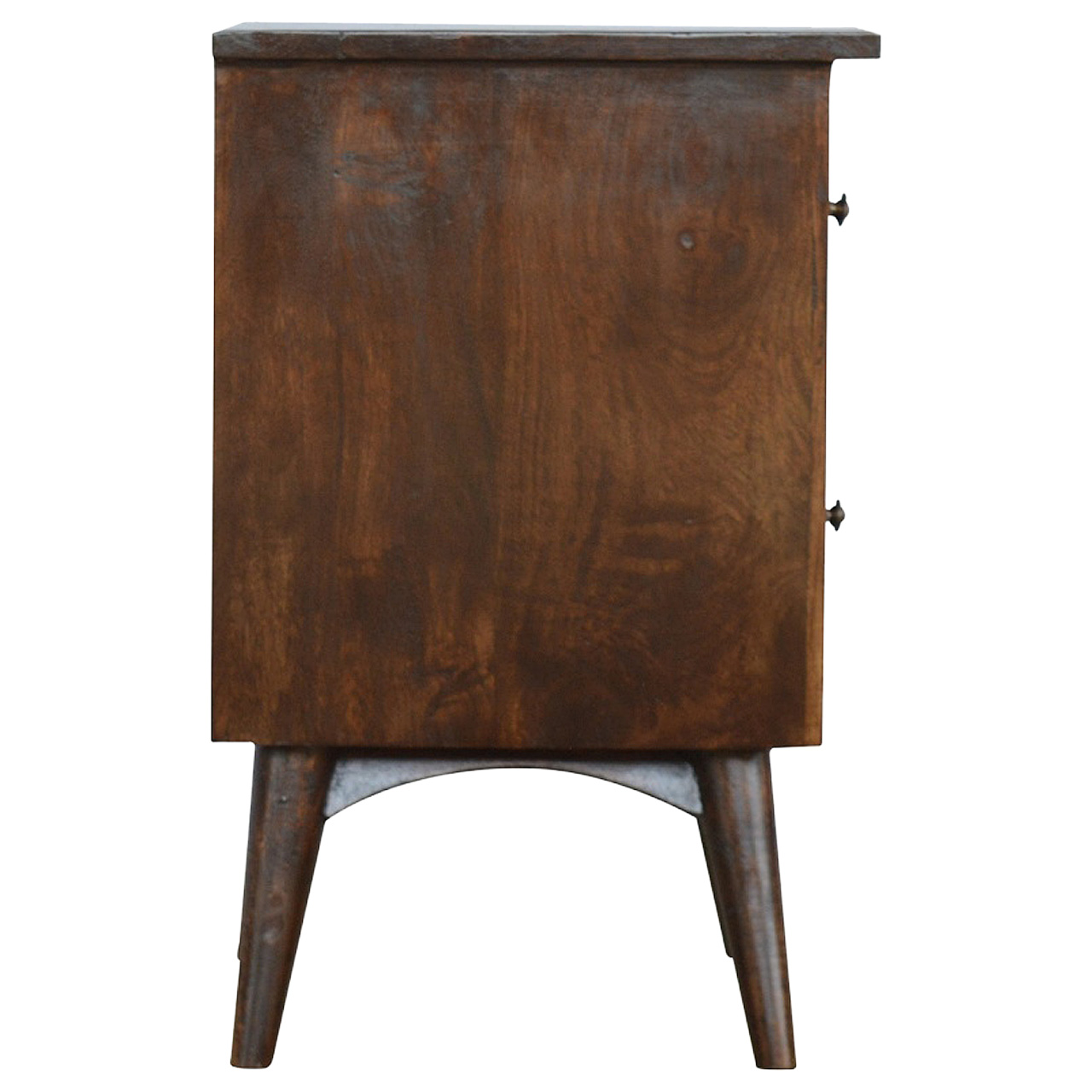 Walnut 2 Drawer Nordic Bedside - Image 8