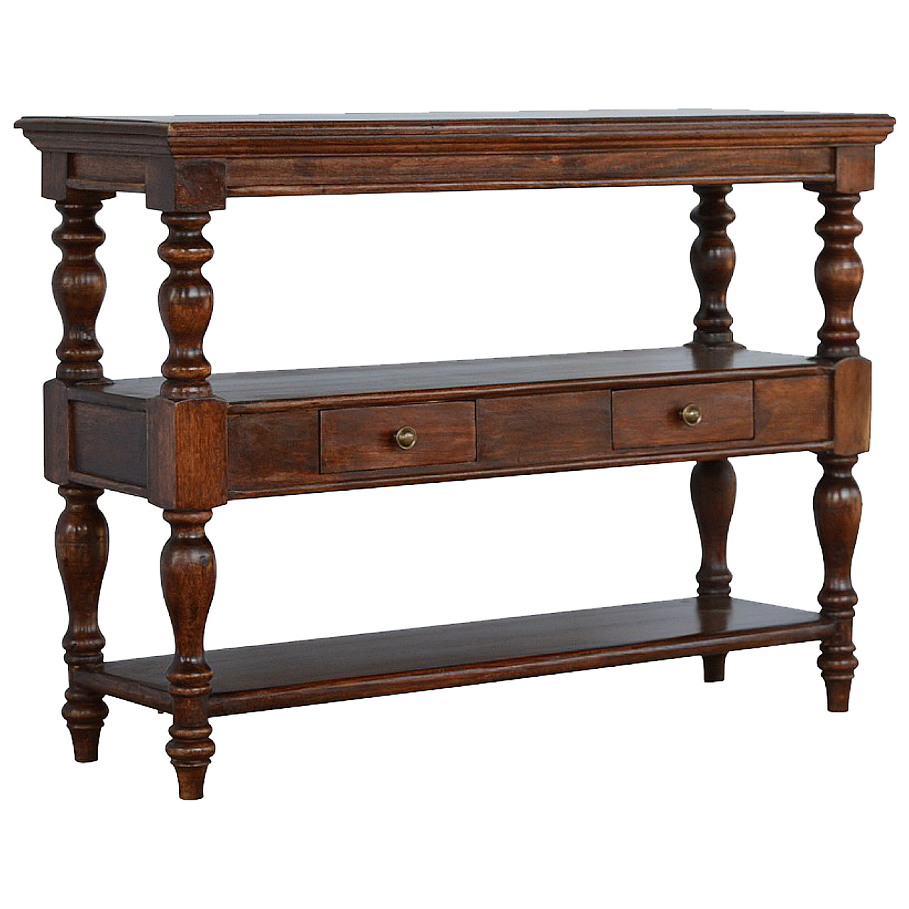 Solid Wood Turned Leg Console Table - Image 3