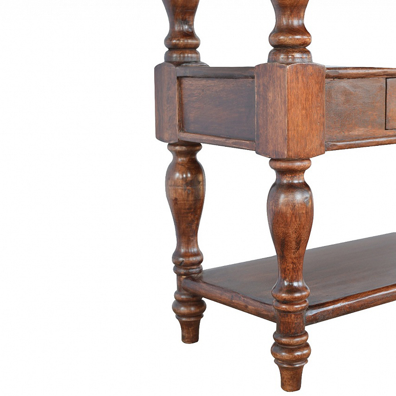 Solid Wood Turned Leg Console Table - Image 4