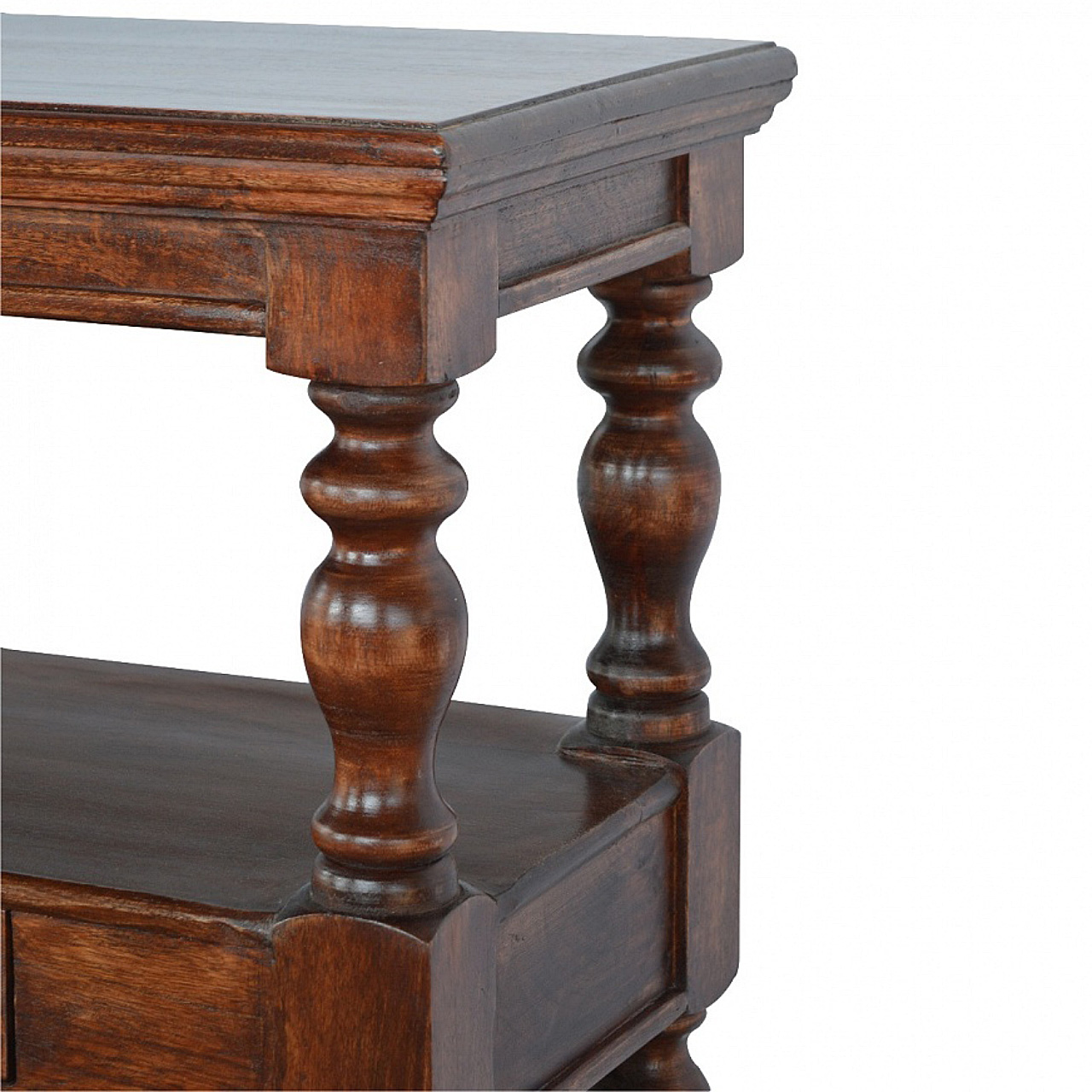Solid Wood Turned Leg Console Table - Image 6