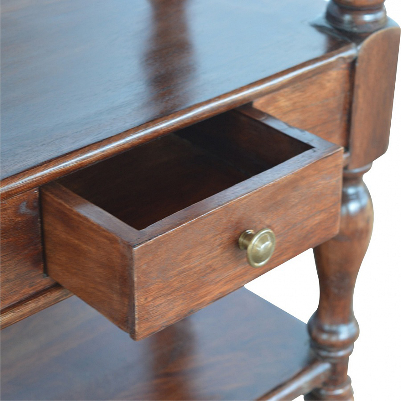 Solid Wood Turned Leg Console Table - Image 8