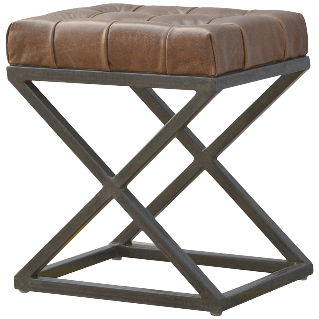 Industrial Cross Metal Coffee Table - Image 3