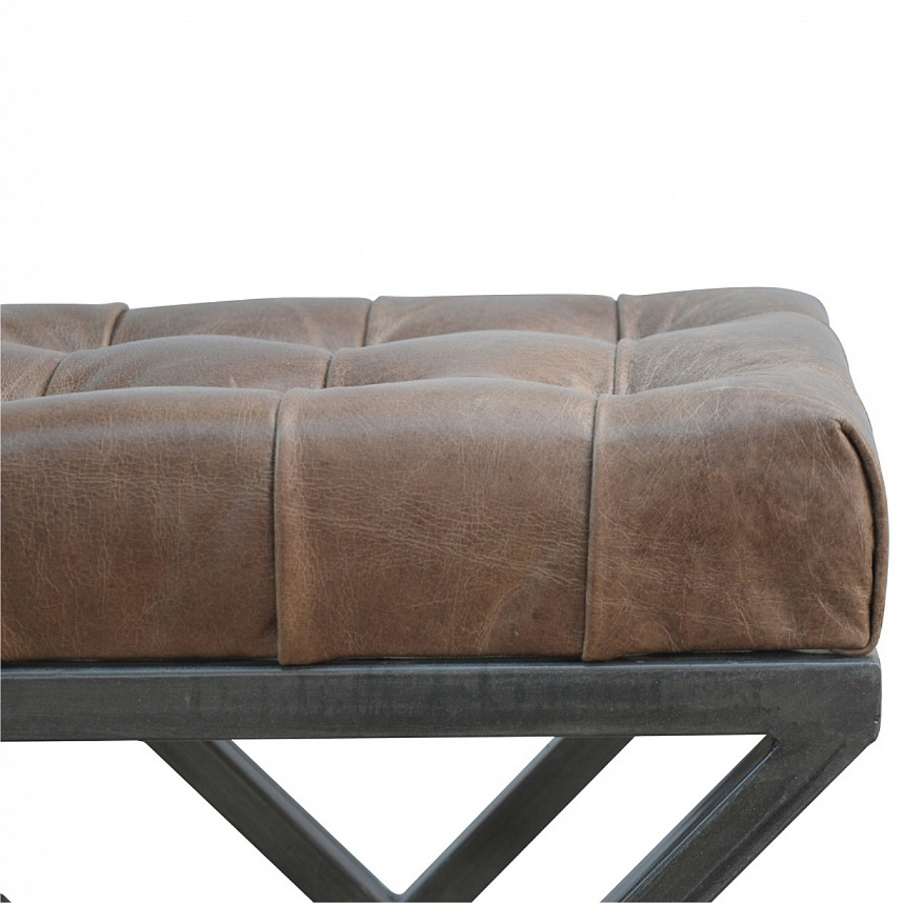 Industrial Cross Metal Coffee Table - Image 4