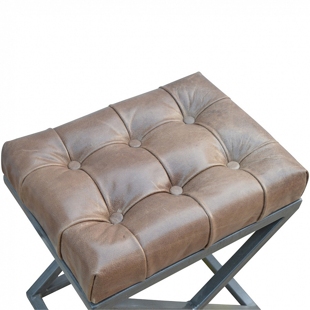 Industrial Cross Metal Coffee Table - Image 7