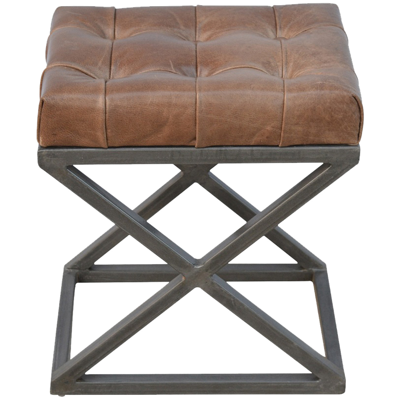 Industrial Cross Metal Coffee Table - Image 6