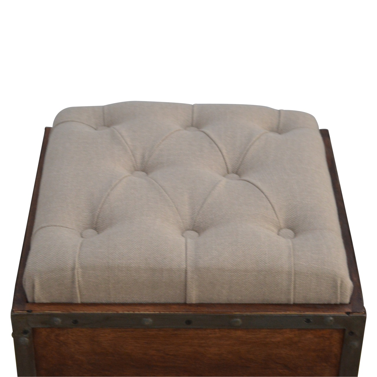 Iron Padded Storage Footstool - Image 7