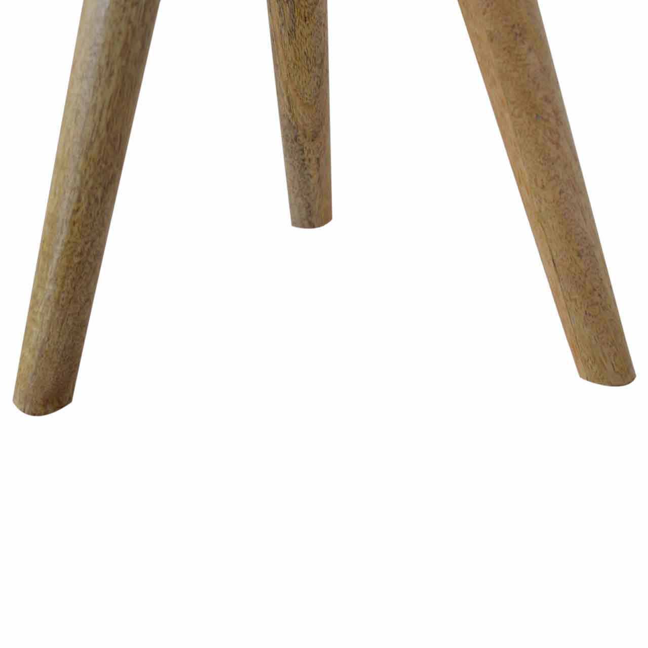 Tripod Stool with Tweed Seat Pad - Image 7
