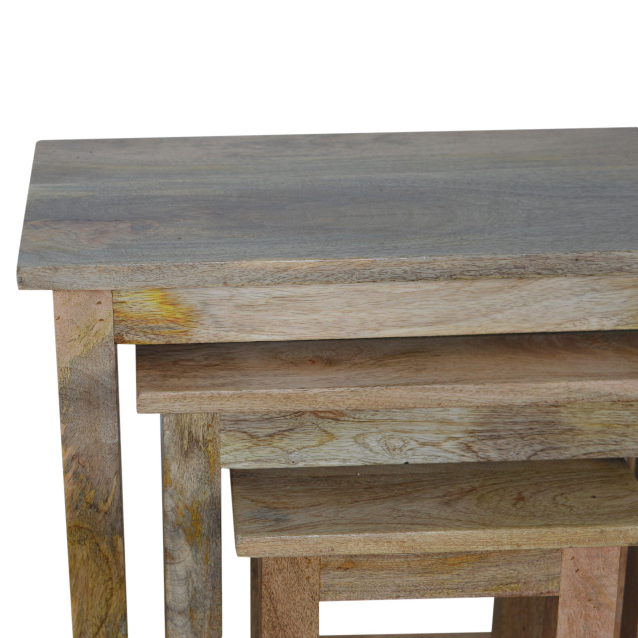 Country Solid Wood Stool Set of 3 - Image 7