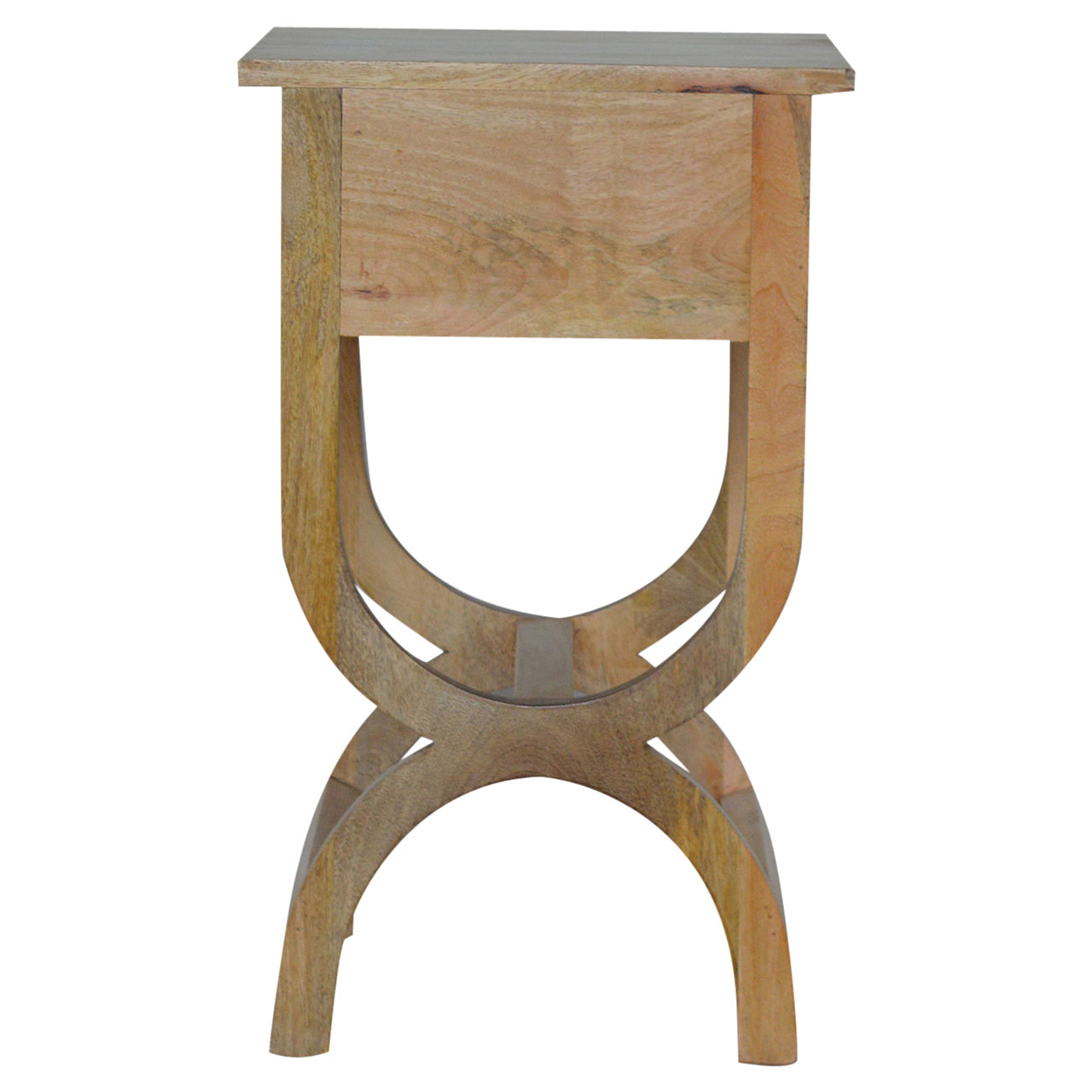 Oak-ish Serpentine Bedside - Image 4