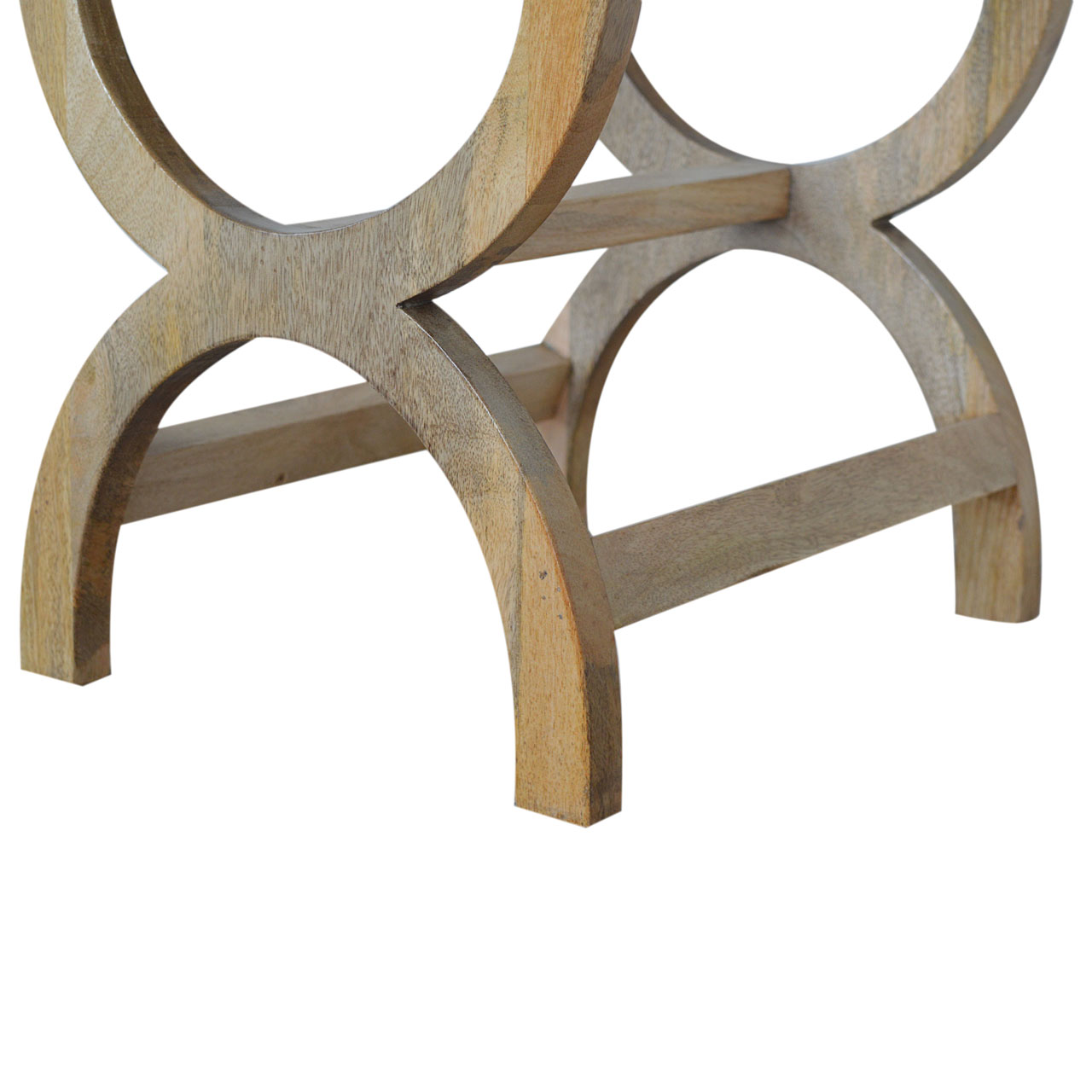 Oak-ish Serpentine Bedside - Image 2