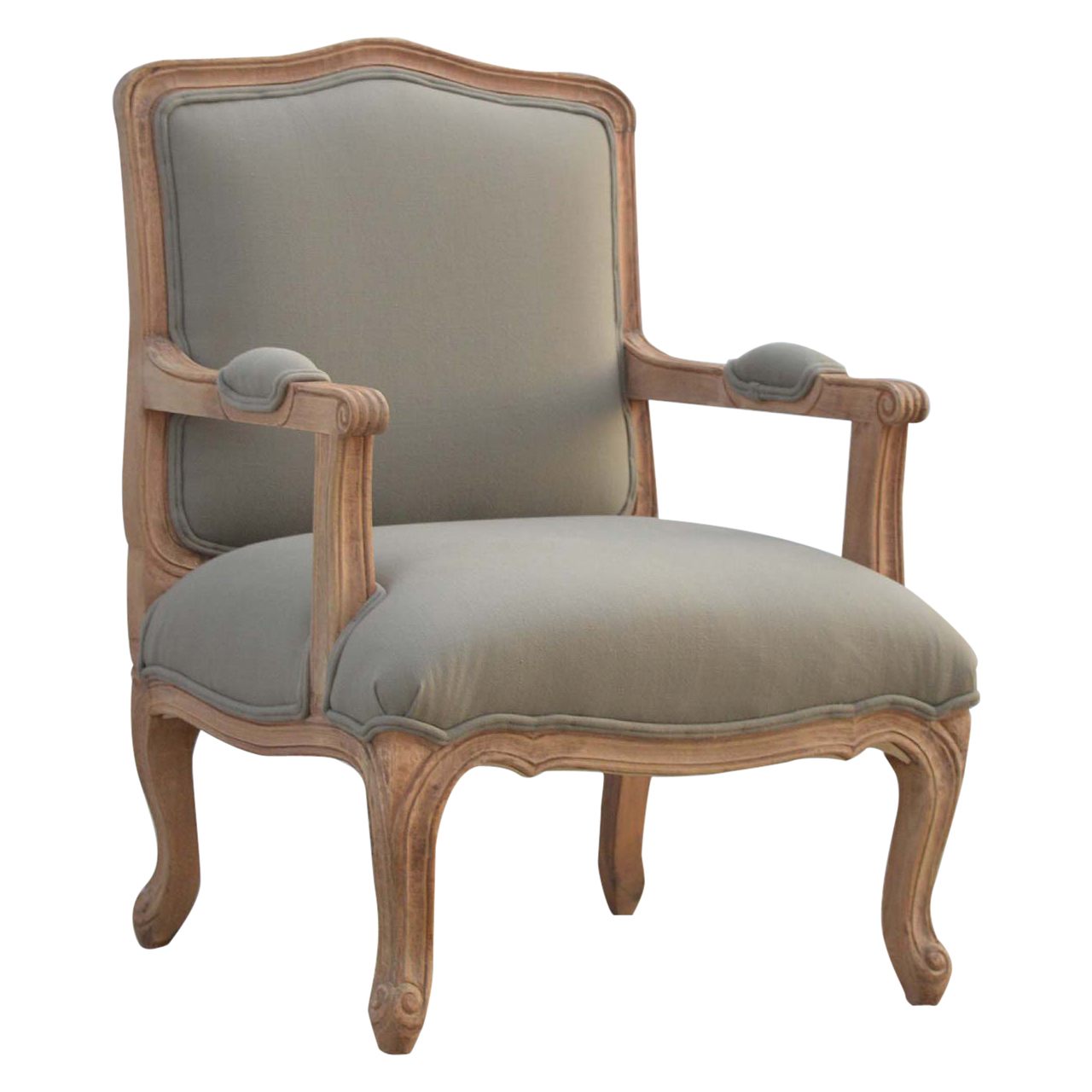French Style Upholstered Armchair - Image 2