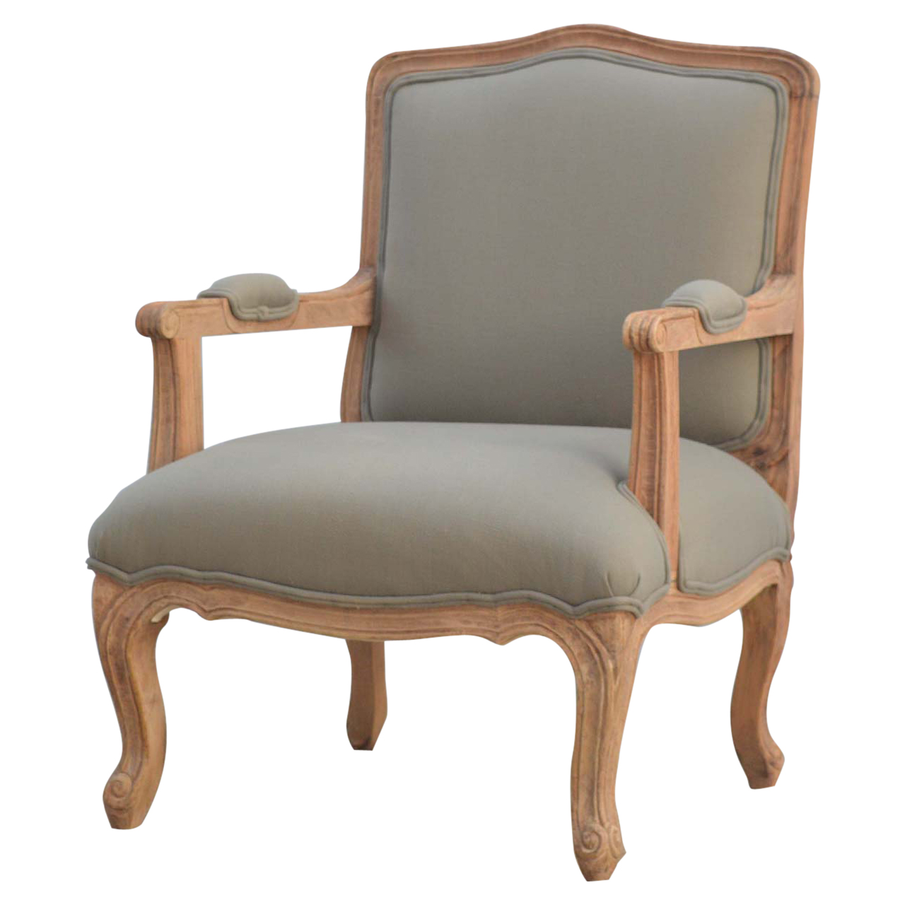 French Style Upholstered Armchair - Image 3