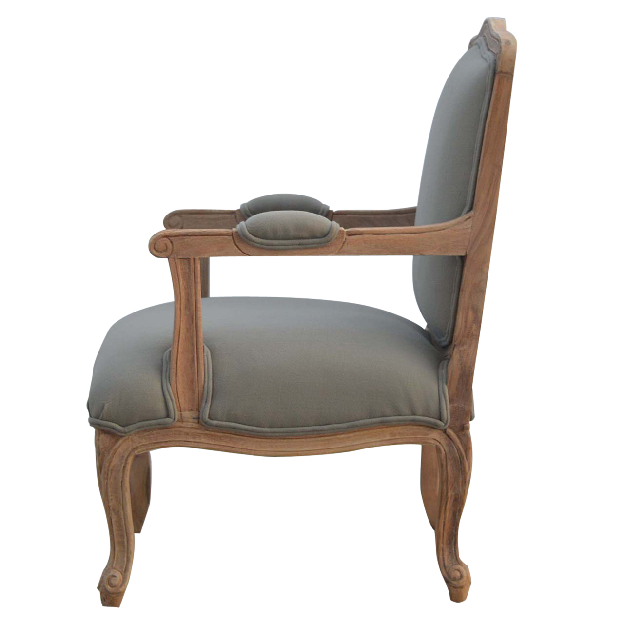 French Style Upholstered Armchair - Image 5