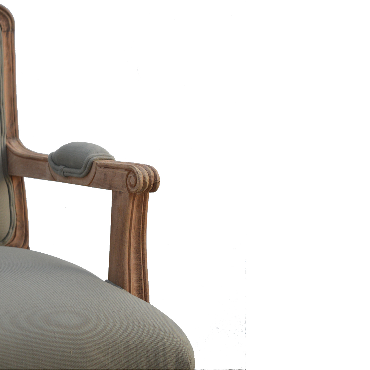 French Style Upholstered Armchair - Image 7