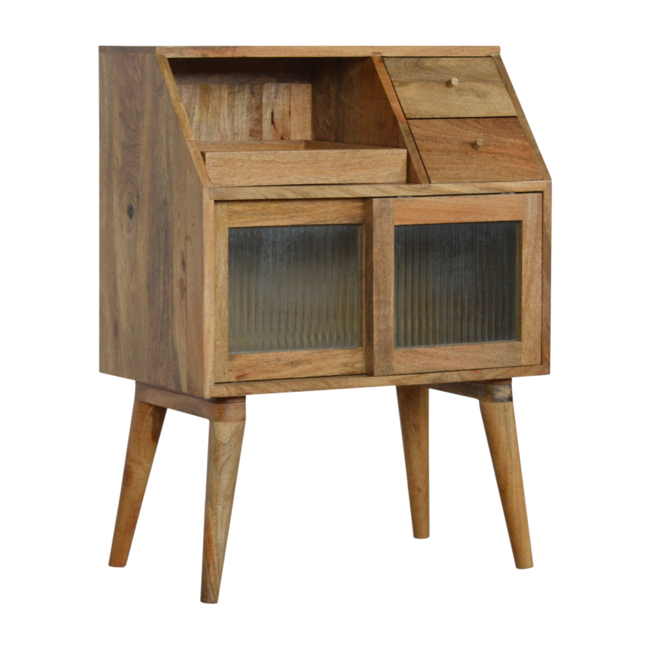 Multi Drawer Glass Bedside - Image 4