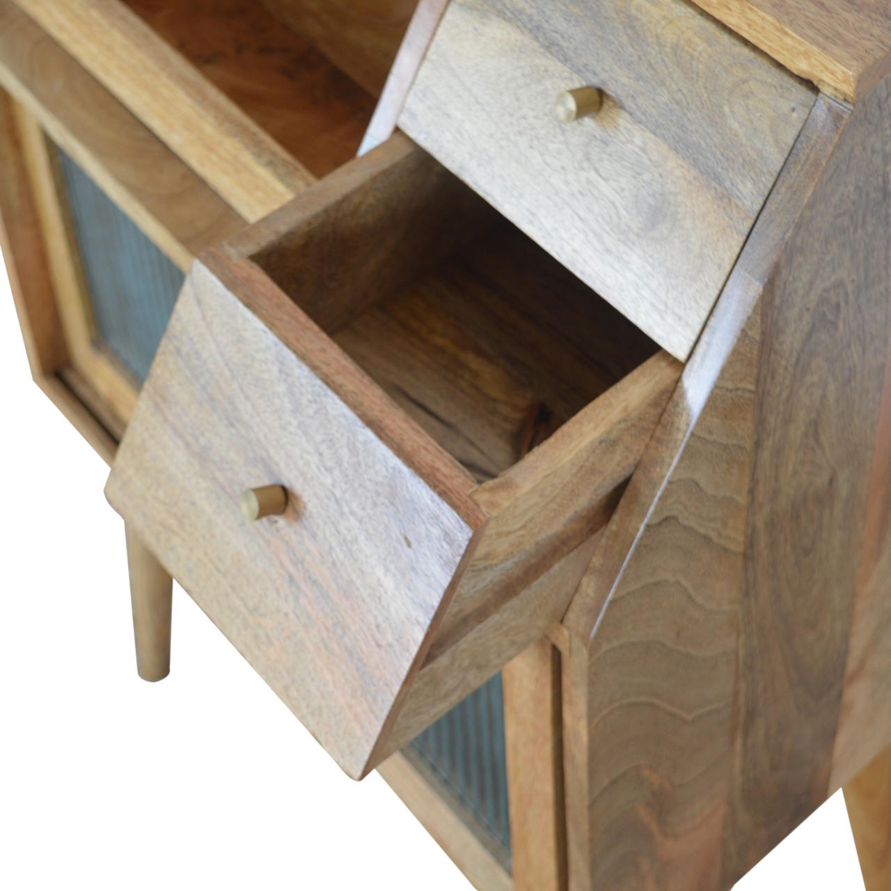 Multi Drawer Glass Bedside - Image 5