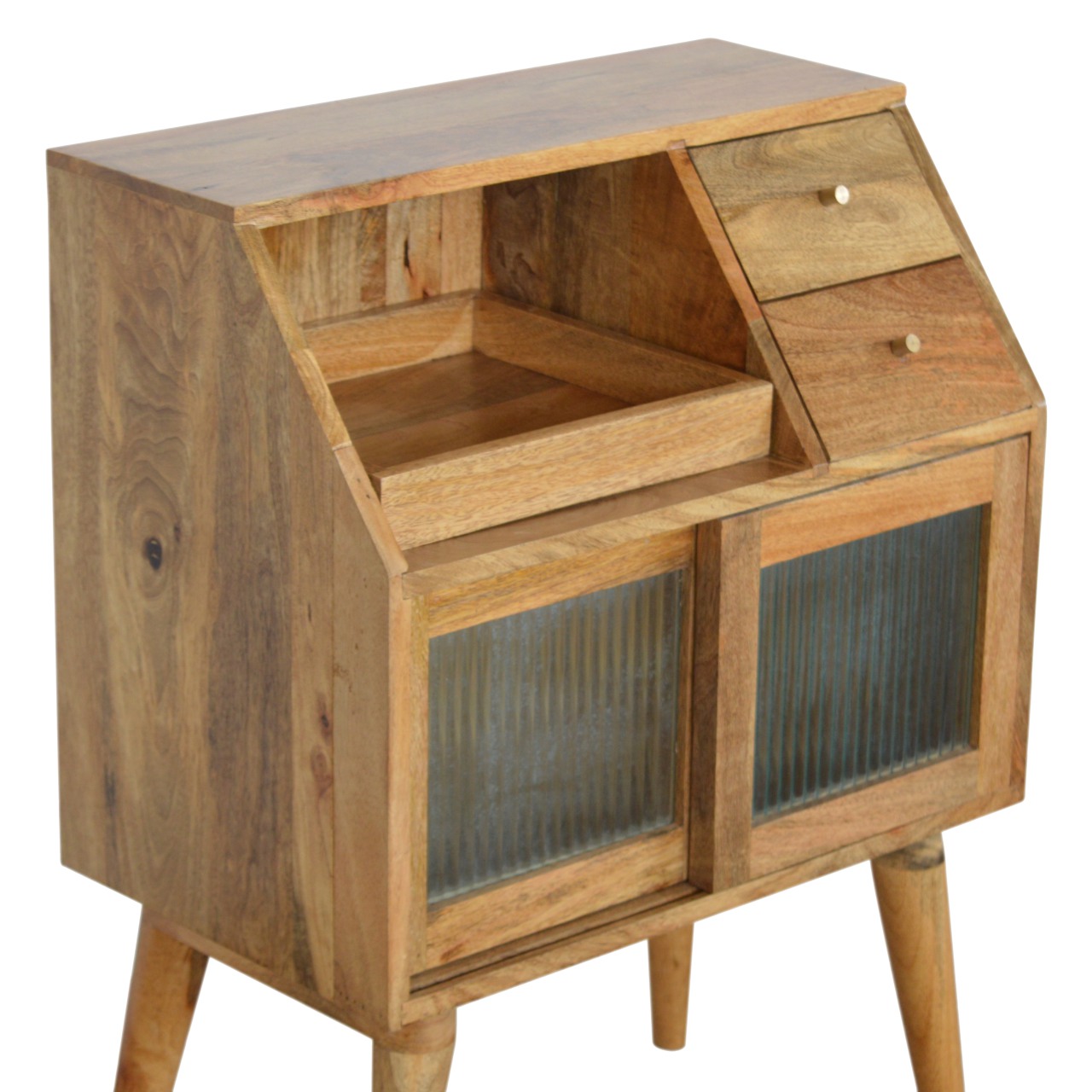 Multi Drawer Glass Bedside - Image 8