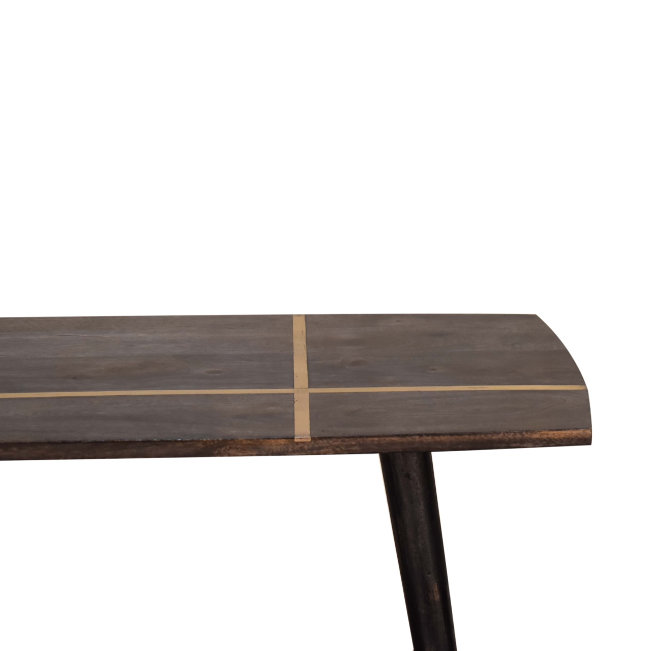 Ash Black Brass Inlay Coffee Table - Image 6