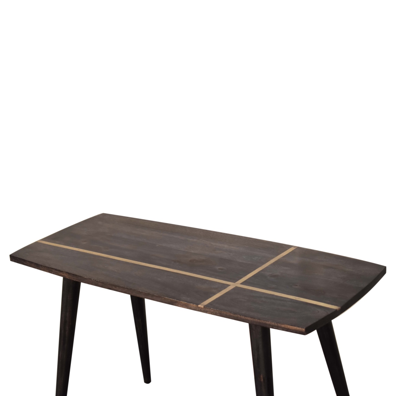 Ash Black Brass Inlay Coffee Table - Image 8