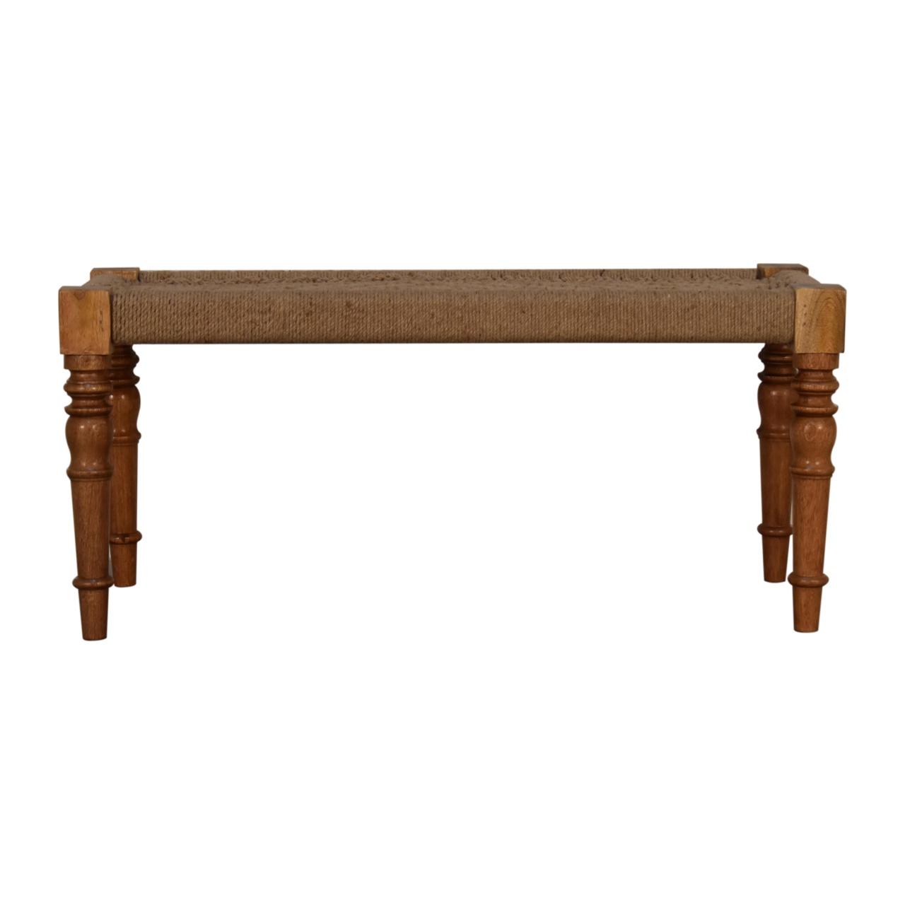 Fabric Turned Leg Bench - Image 2