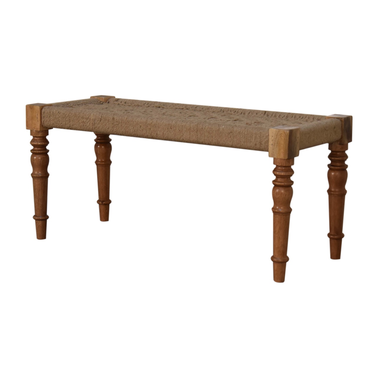 Fabric Turned Leg Bench - Image 3