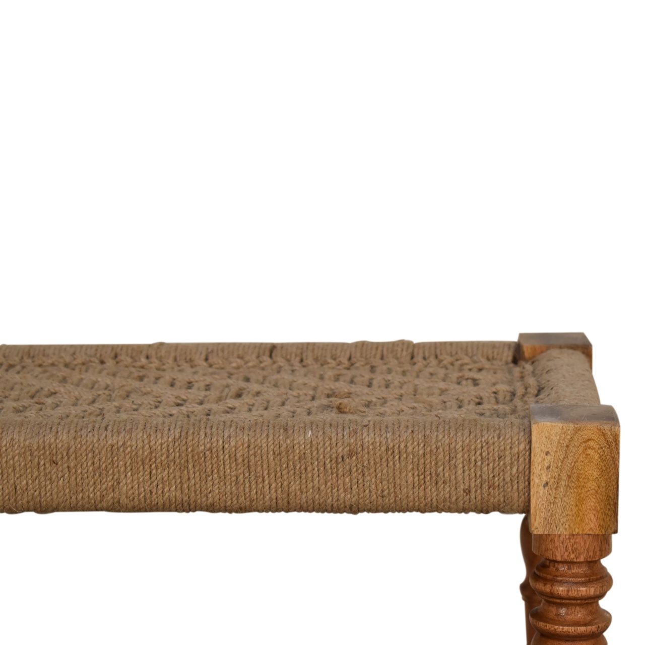 Fabric Turned Leg Bench - Image 5