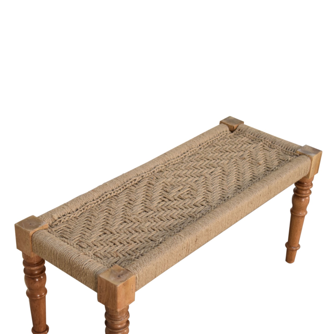 Fabric Turned Leg Bench - Image 6