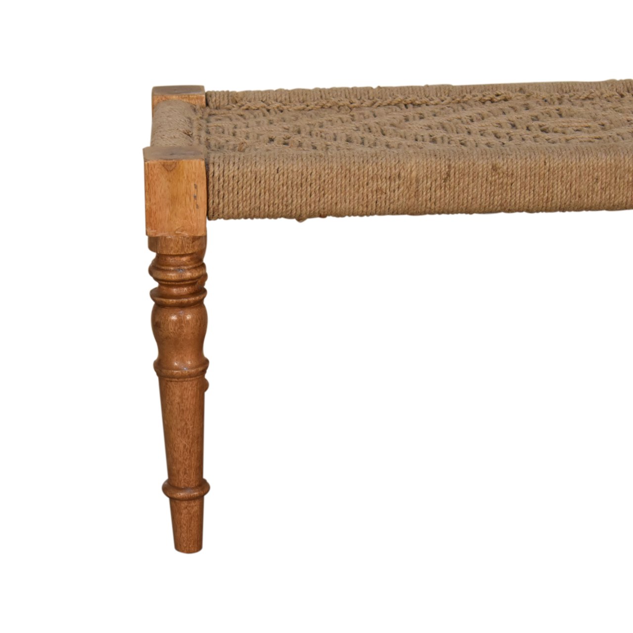 Fabric Turned Leg Bench - Image 8