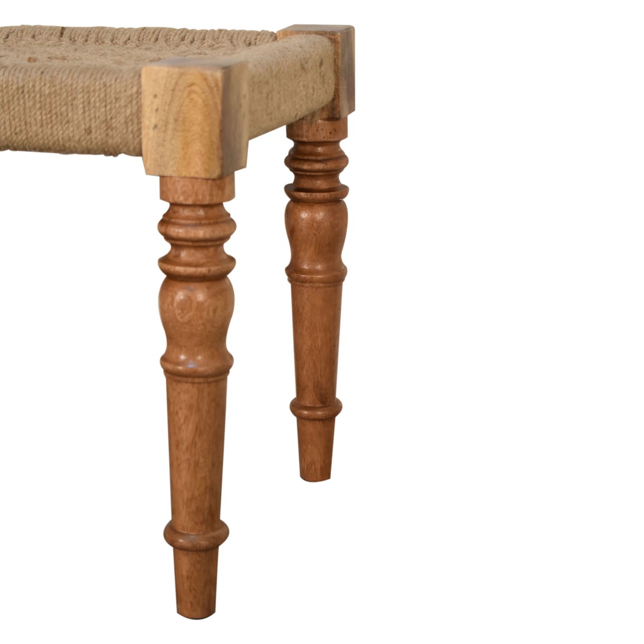 Fabric Turned Leg Bench - Image 9