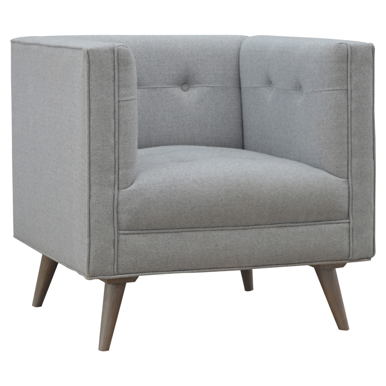 Grey Tweed Armchair - Image 3