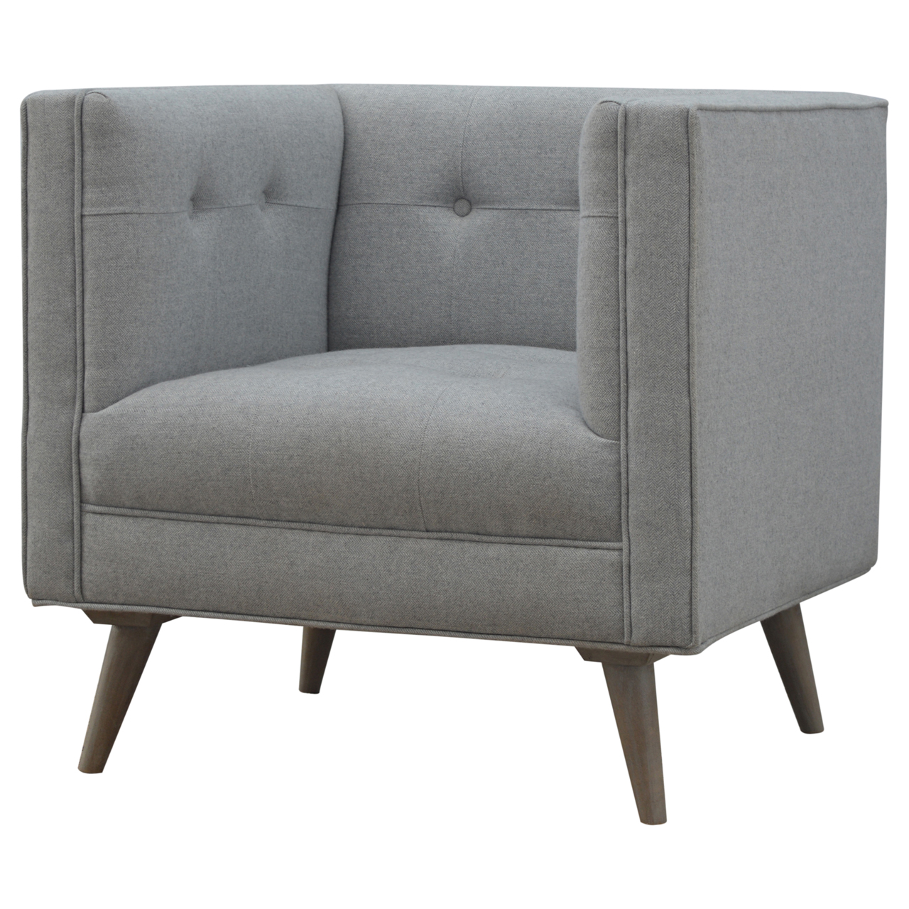 Grey Tweed Armchair - Image 4