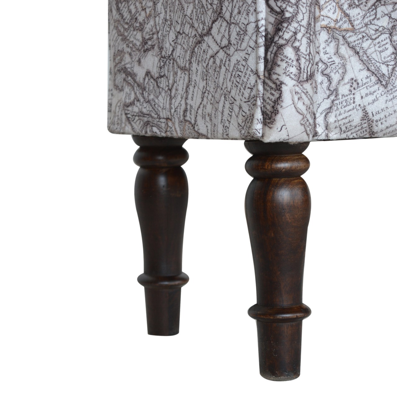 Map Printed Bedroom Bench - Image 8