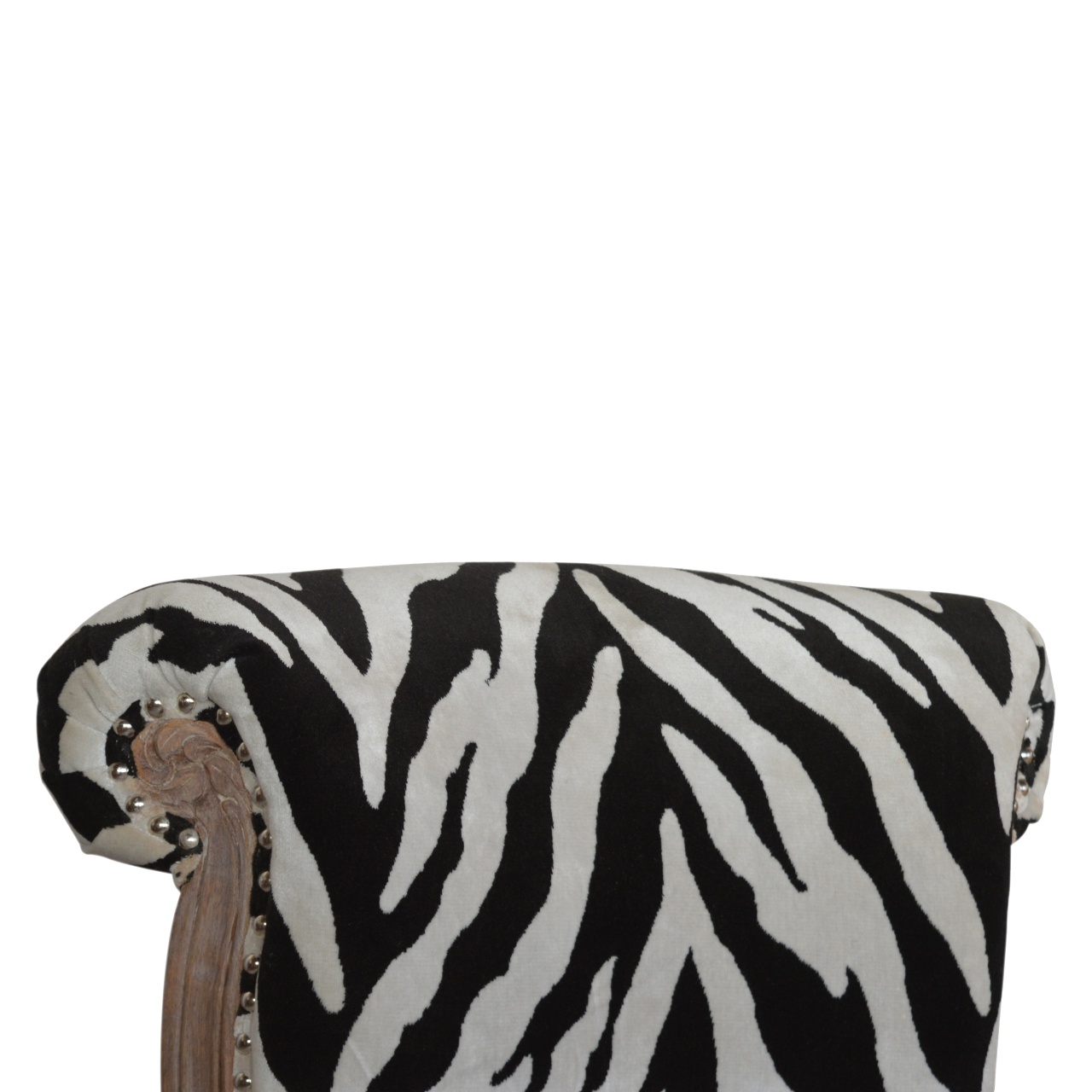 Zebra Printed Studded Chair - Image 4