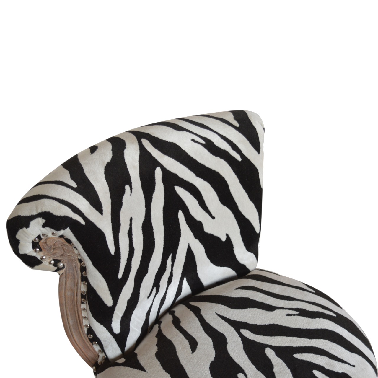 Zebra Printed Studded Chair - Image 5
