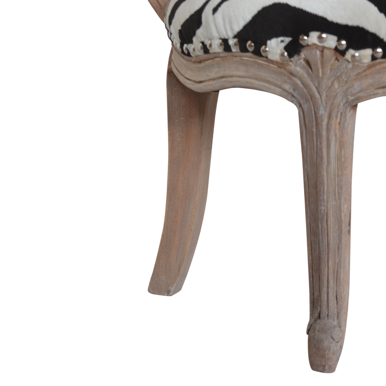 Zebra Printed Studded Chair - Image 6