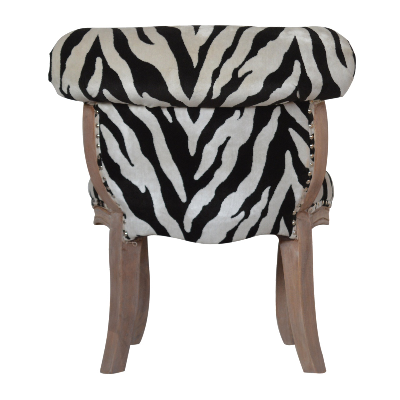 Zebra Printed Studded Chair - Image 9