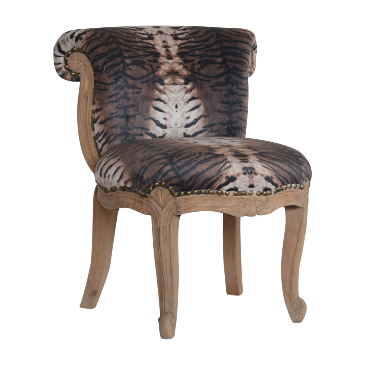 Tiger Printed Studded Chair - Image 2