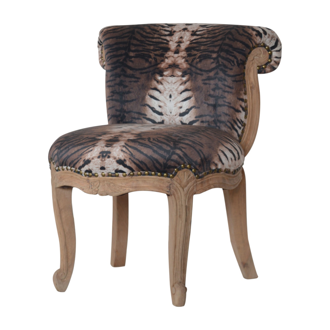 Tiger Printed Studded Chair - Image 3