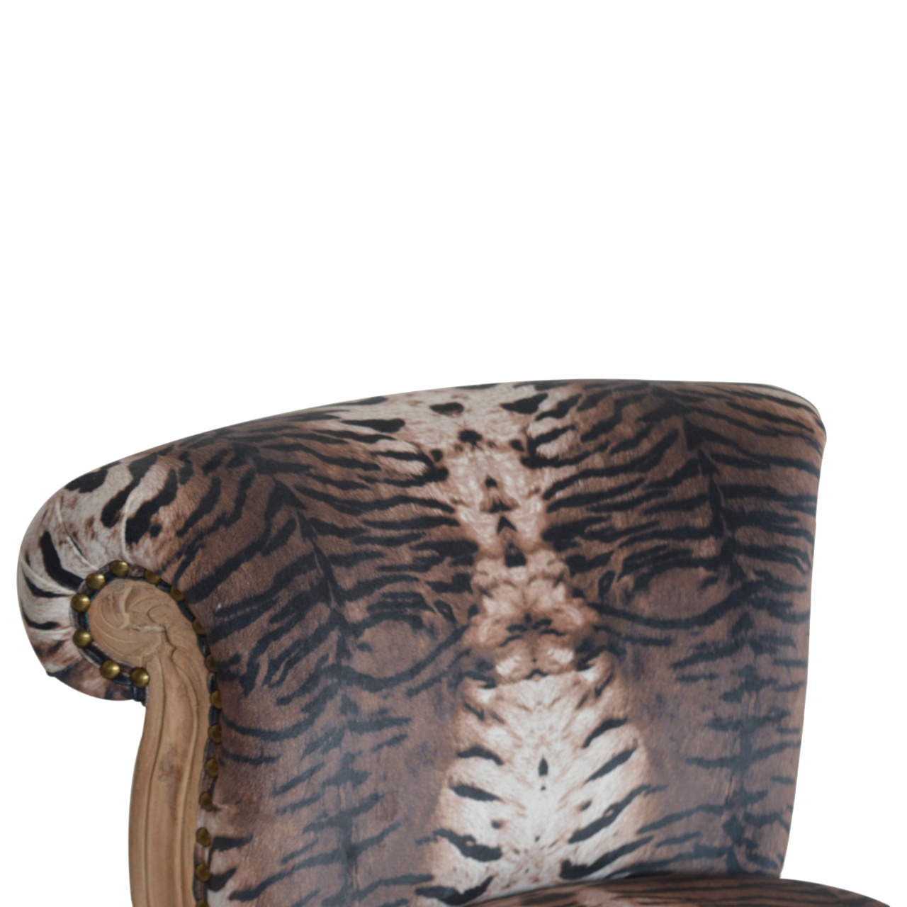 Tiger Printed Studded Chair - Image 4