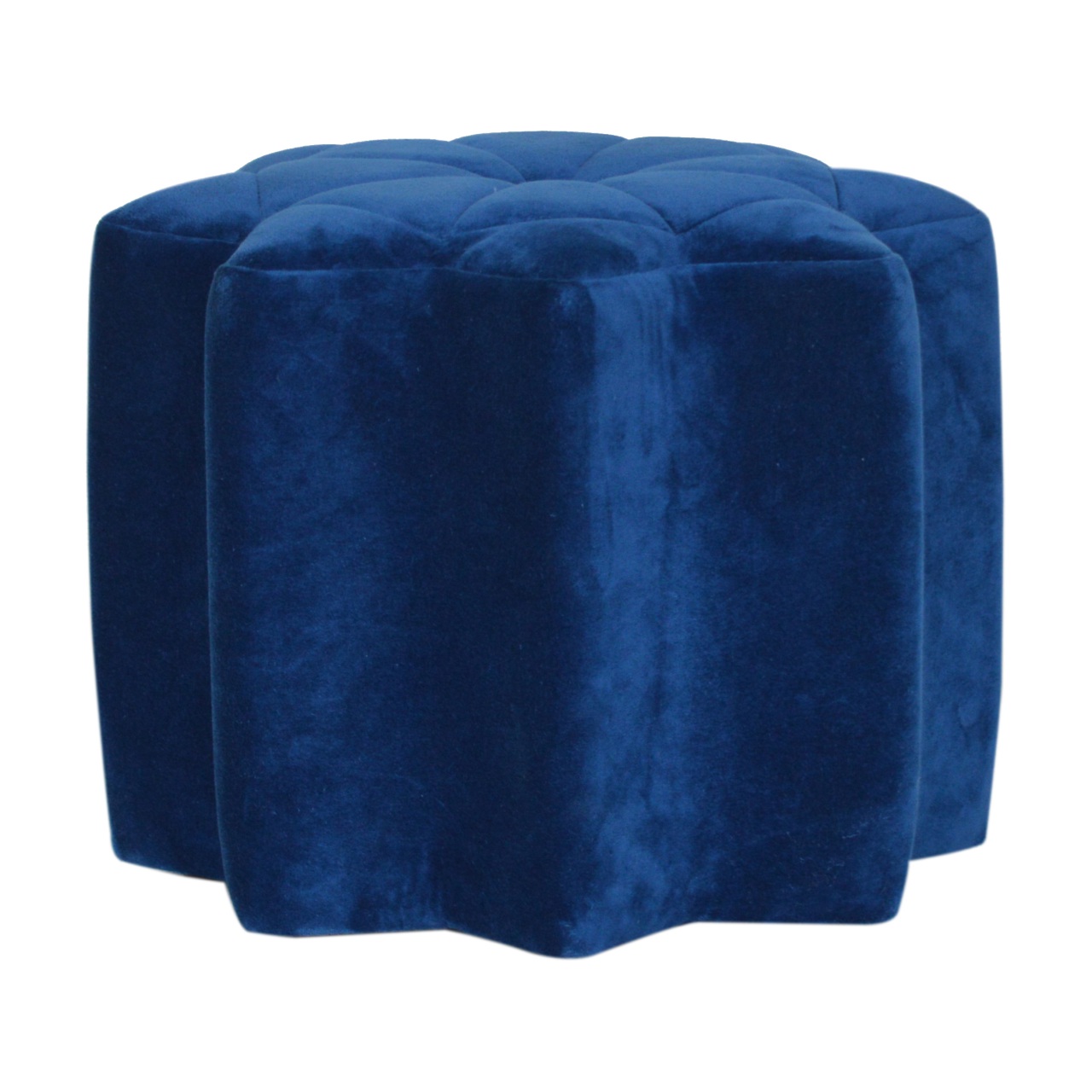 Blue Velvet Star Footstool - Image 2