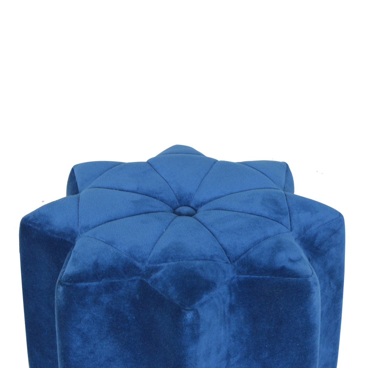 Blue Velvet Star Footstool - Image 4