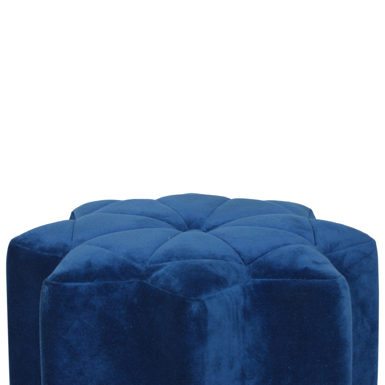 Blue Velvet Star Footstool - Image 6