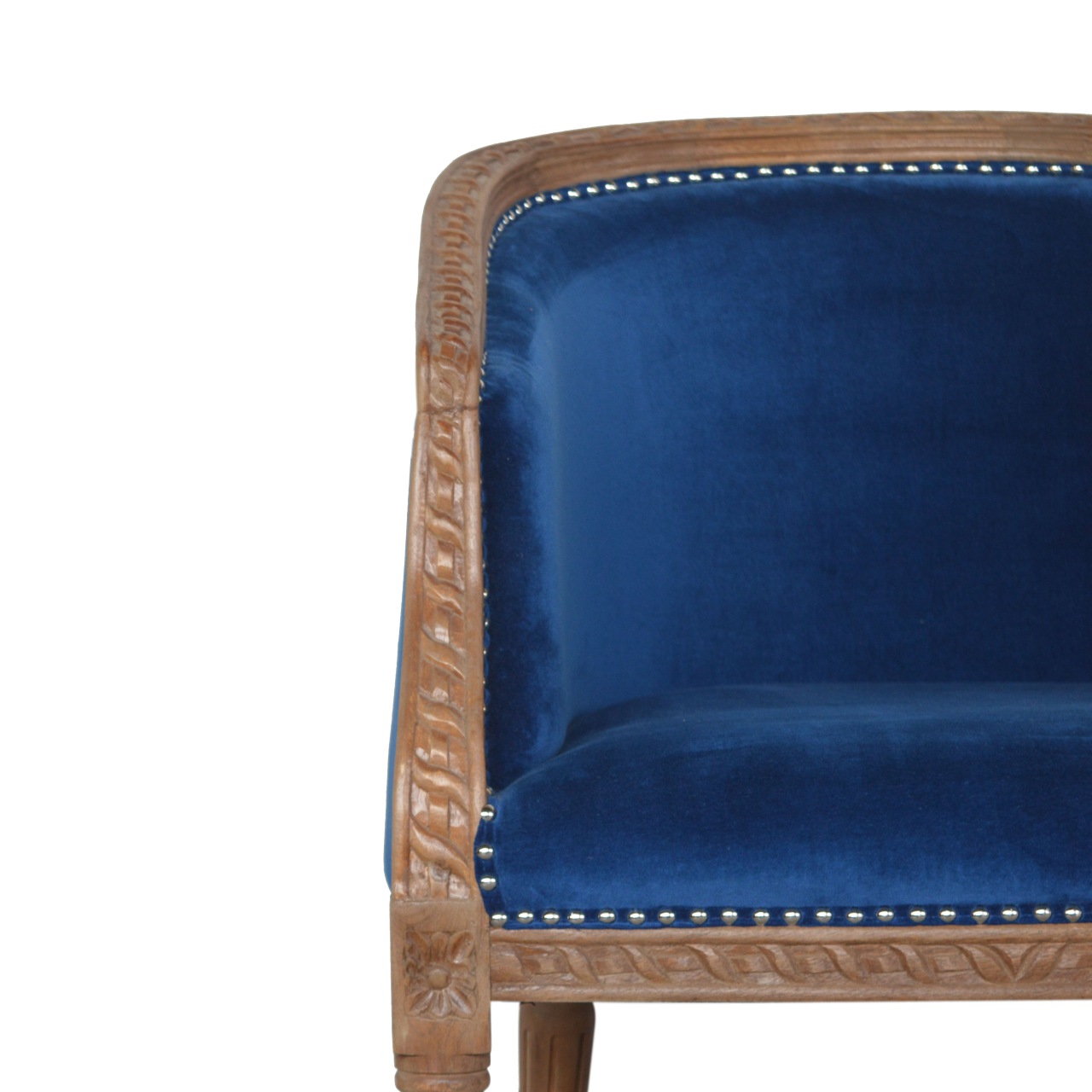 Royal Blue Velvet Occasional Chair - Image 5