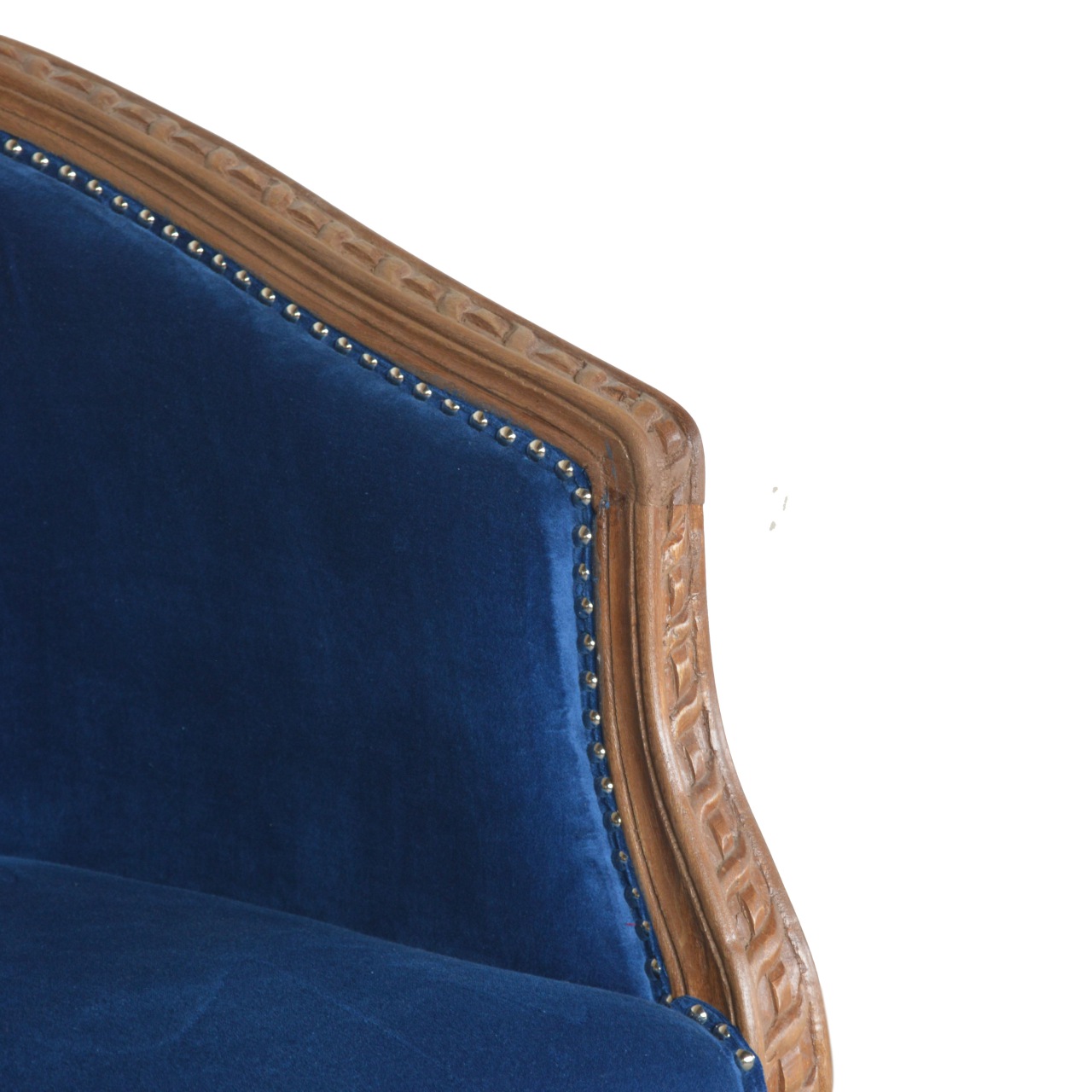 Royal Blue Velvet Occasional Chair - Image 6