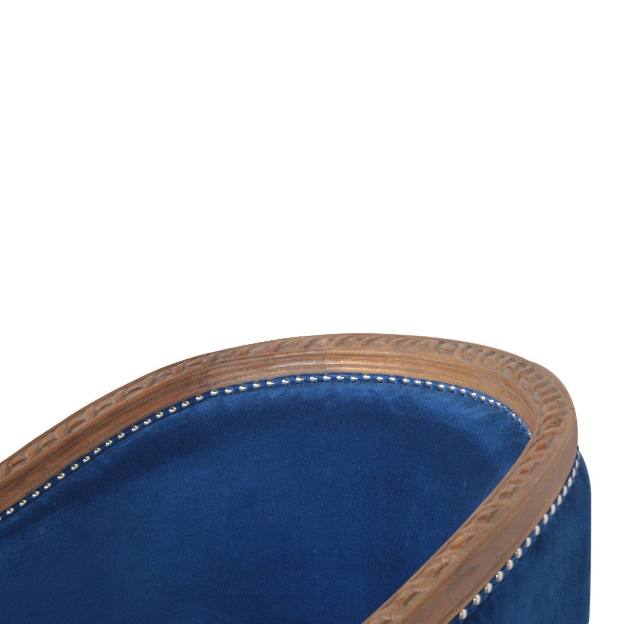Royal Blue Velvet Occasional Chair - Image 7