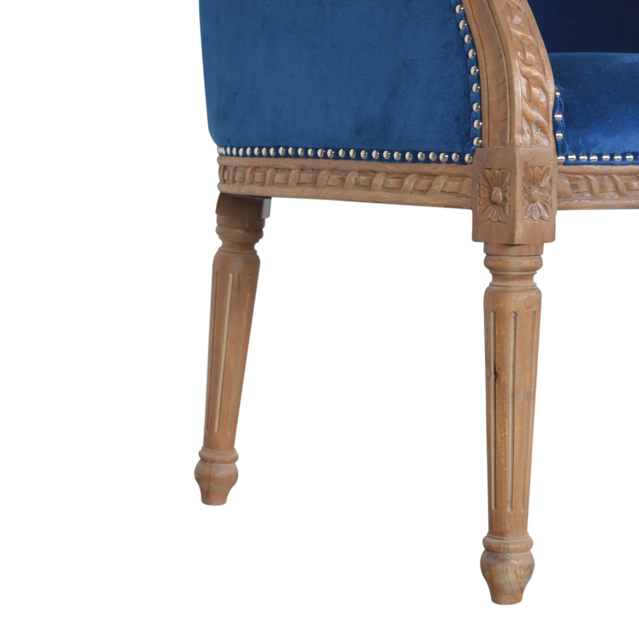 Royal Blue Velvet Occasional Chair - Image 8