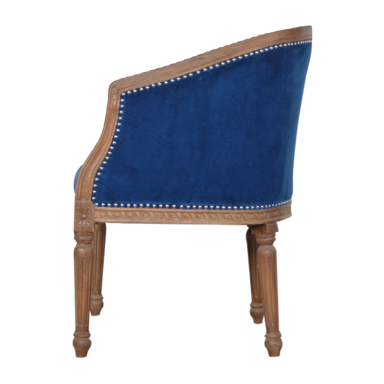 Royal Blue Velvet Occasional Chair - Image 9